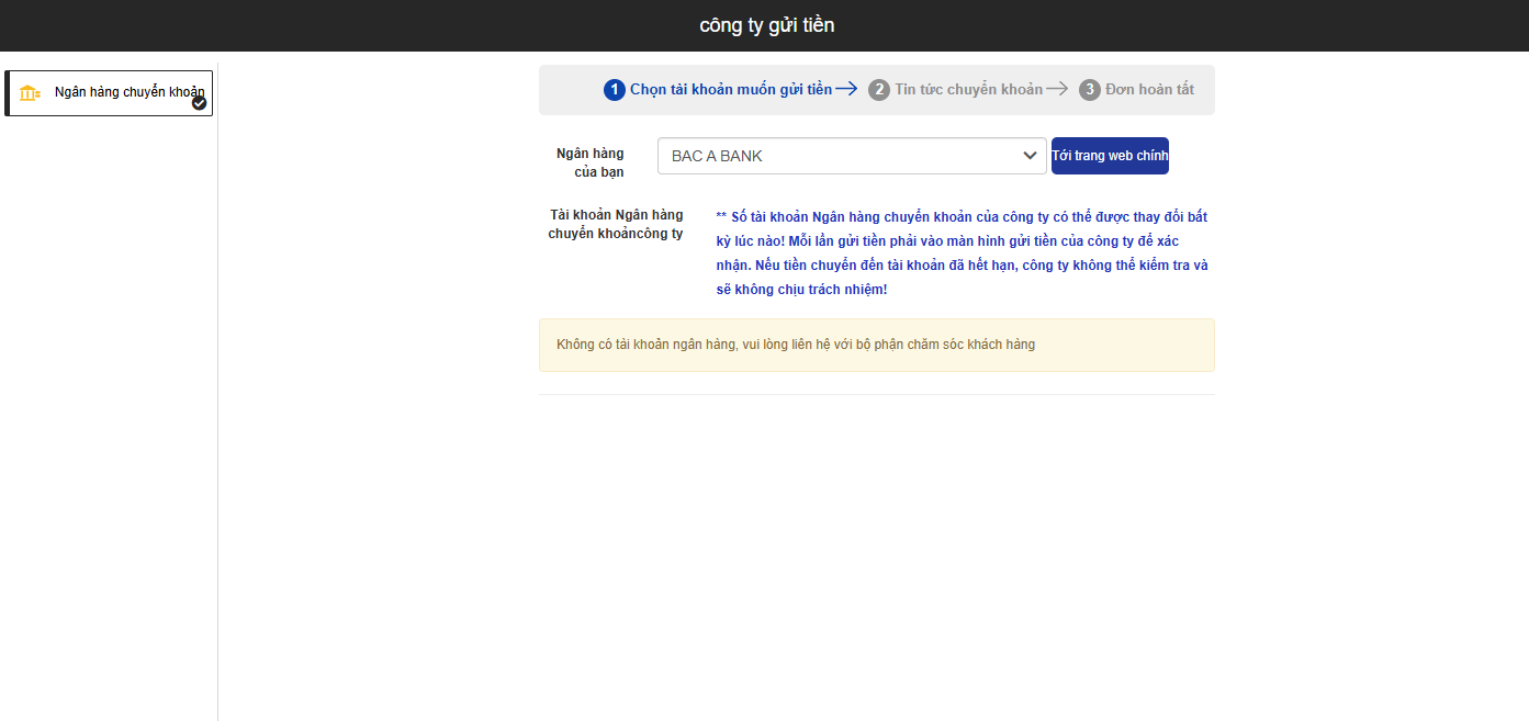 Hướng Dẫn Nạp Tiền OK365 Nhanh Chóng & An Toàn Nhất 2026 4 Nạp tiền qua công ty gửi tiền